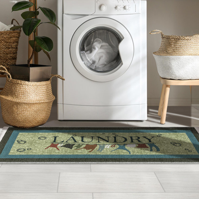 wunderlin Laundry Room Collection Non-Slip and Washable Laundry Room Mat  for Laundry Room Runner Floor Laundry Room Rugs (Delta)