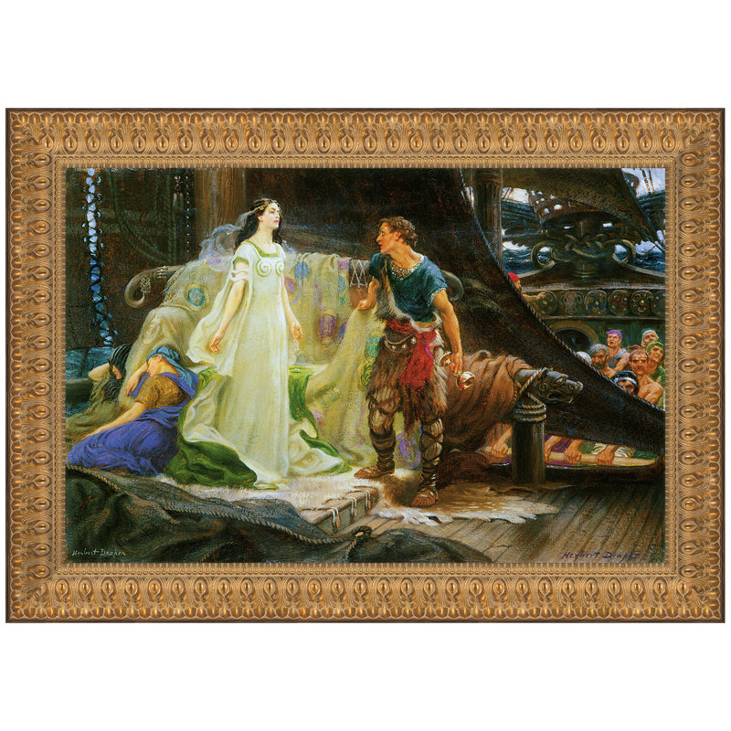 Herbert James Draper - Single Picture Frame Print on Canvas, 21.5" H x 28.5" W x 1.75" D