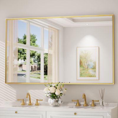 Bathroom Vanity Mirror with Aluminum Frame and Tempered Glass