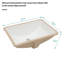 Lavabo de salle de bain en céramique 21,5 "x 15" encastré avec trop-plein - Design d'inspiration européenne moderne, teint, s'adapte à divers espaces de style rectangulaire classique, pour les espaces
