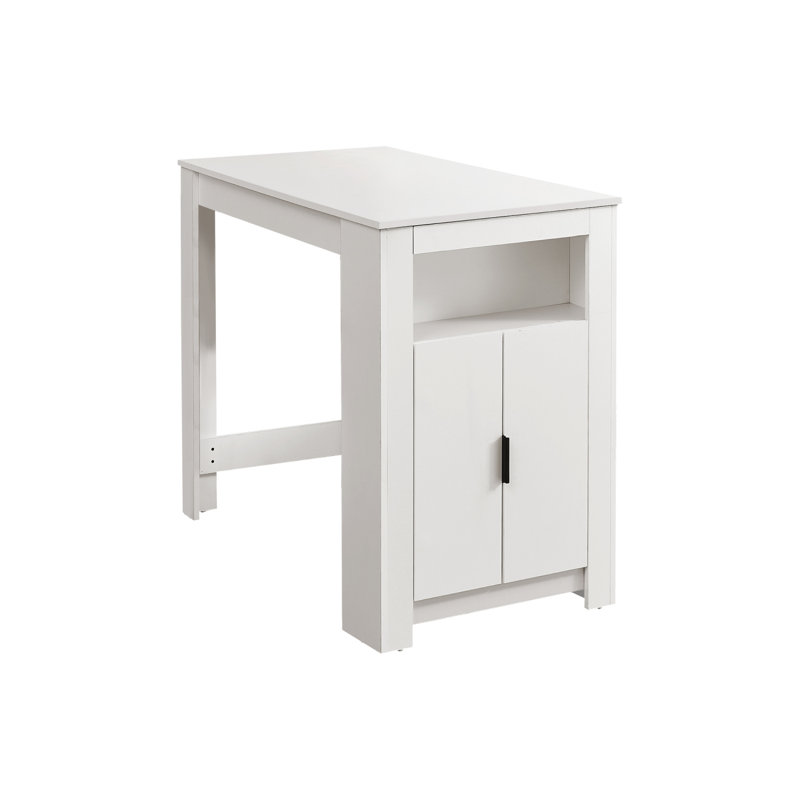 Dining Table, 48" Rectangular, Counter Height, Kitchen, Small, Storage,Contemporary, Modern, White