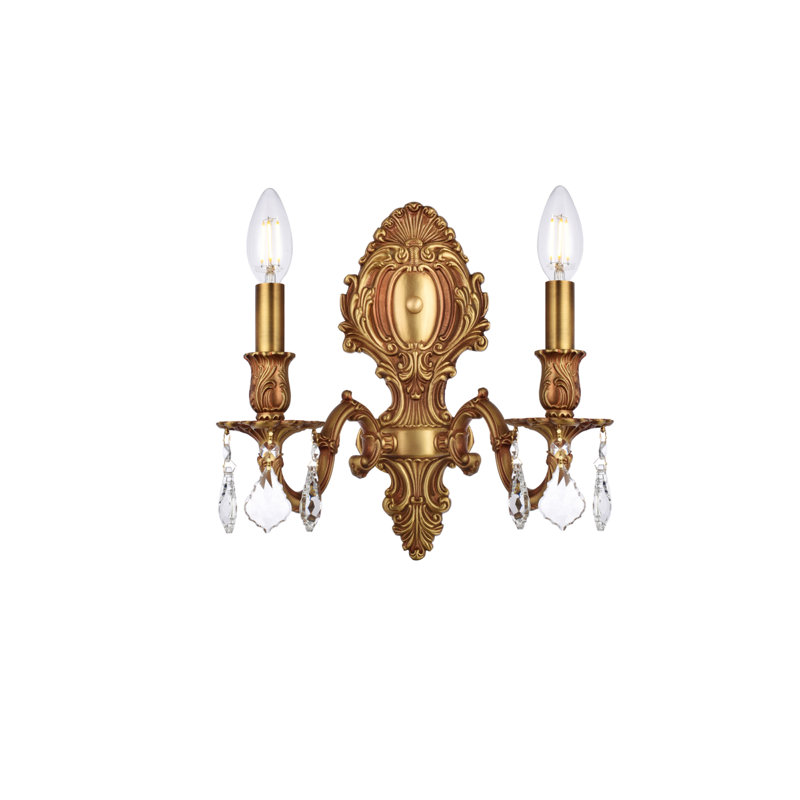 Monarch Mordechay Royal Cut Crystal, 2, French Gold, 11.5" H x 10" W x 10" D
