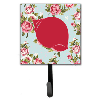 Porte-garde à roses et crochet mural coquillage shabby