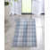 Tapis bleu à tissage plat Kehr