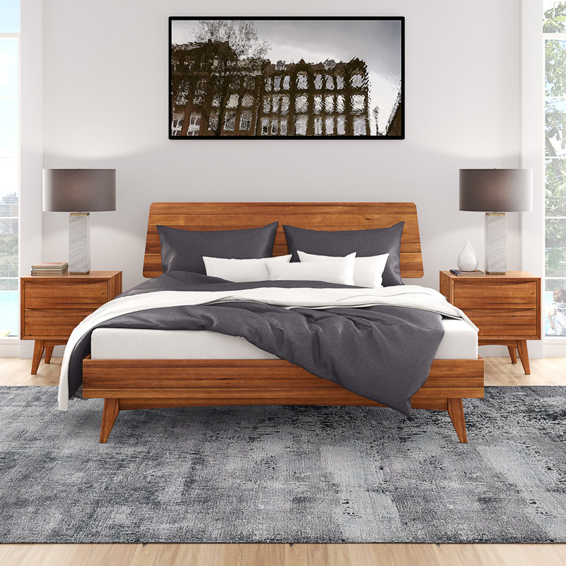 Keileigh Solid Wood Platform Bed
