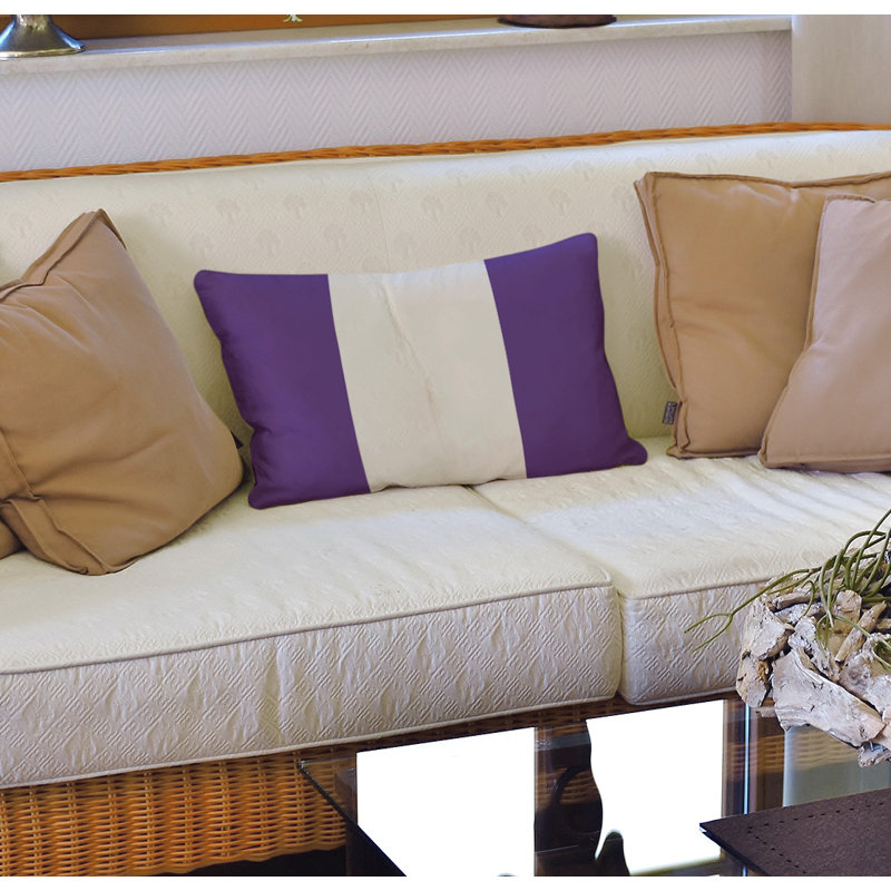 Housse de coussin lombaire Atlanta, Minnesota, Mauve / Blanc