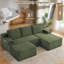 Canapés modulaires confortables Boneless Couch pour le salon, canapé modulaire en U en forme de nuage, canapé modulaire minimaliste avec assise profonde-129052869-129052871