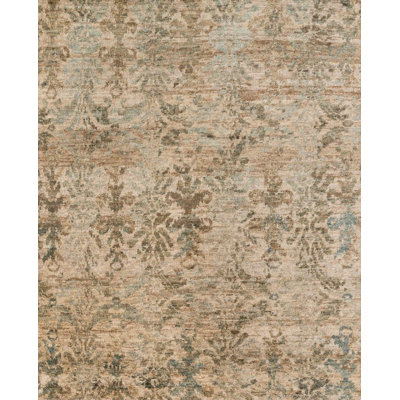 Tapis beige noué à la main Dalli
