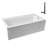 Streamline 66 in. x 32 in. Acrylic Right-Hand Drain Alcove Bathtub in Glossy White With External Drain-108366689
