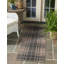 Tapis de jardin intérieur / extérieur à motif écossais noir et brun-151699837