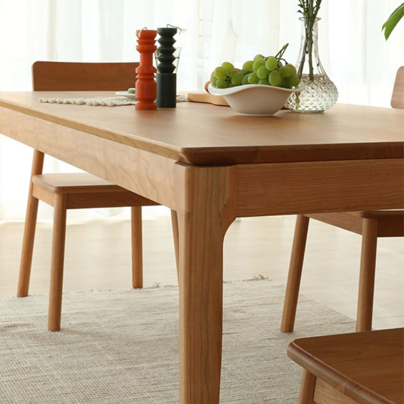 Table simple en bois massif de cerisier, H 29,52 po x L 62,99 po x l 31,49 po