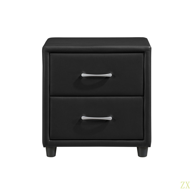 Contemporain durable en similicuir recouvrant la table de chevet 1pc