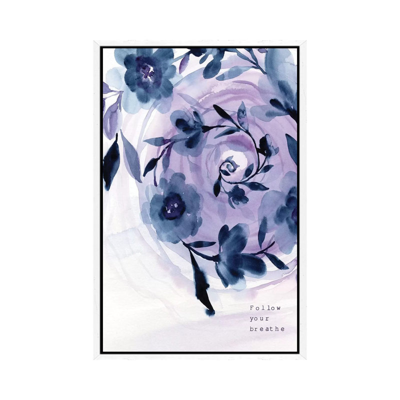 Mindfulness III 1 Piece Painting on Canvas, 66.04cm H x 45.72cm W x 3.81cm D, White Floater Framed
