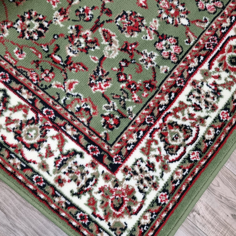 Yorkana Red/Green/Grey Rug, Rectangle 160 x 225cm
