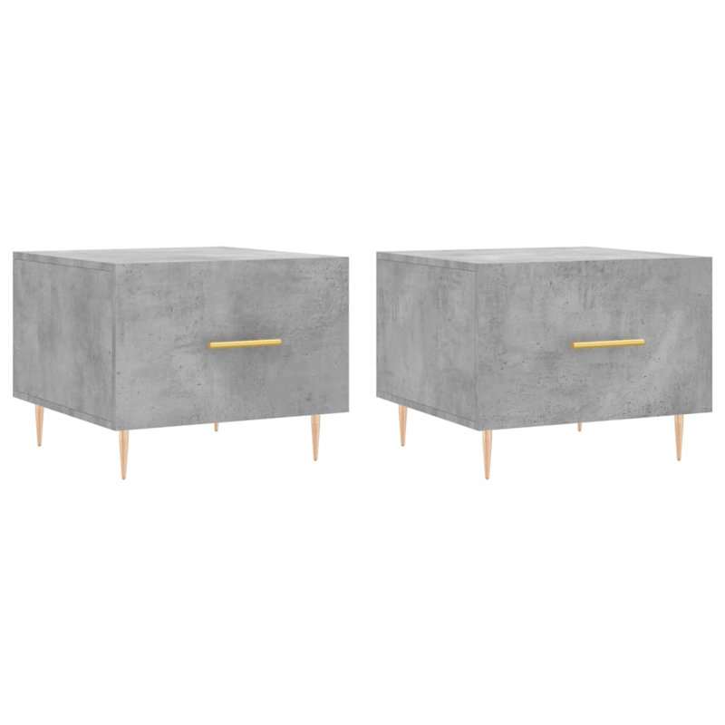 Four Leg Coffee Table with Storage, concrete grey