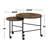 2 Piece Nesting Table Set with Caster-Wheels