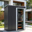 Dark Black Garden Storage Shed