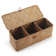 Tank Basket With Lid Woven Toilet Roll Storage Basket With Sections Rectangular(Natural)