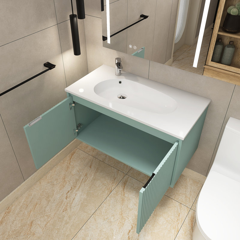 Meuble-lavabo simple 36 po avec plateau Baragrey