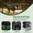 Aluminum Frame Solar LED Patio Pergola with Adjustable Louvered Roof-99151918-105704880