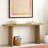 Modern Console Table With Geometric Shape Structure And Wood Grain-537937162