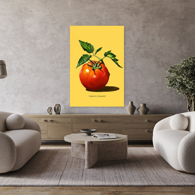 Art mural cerise rouge vif