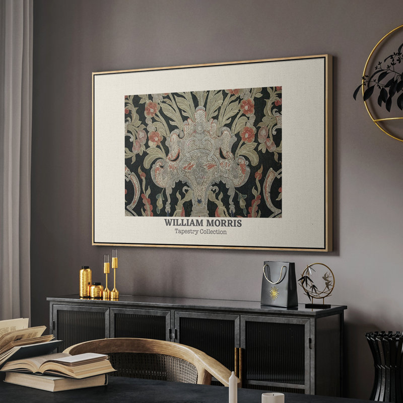 «Vintage Abstract Print-XLIX» sur toile, Bois naturel, H 27 po x l 41 po