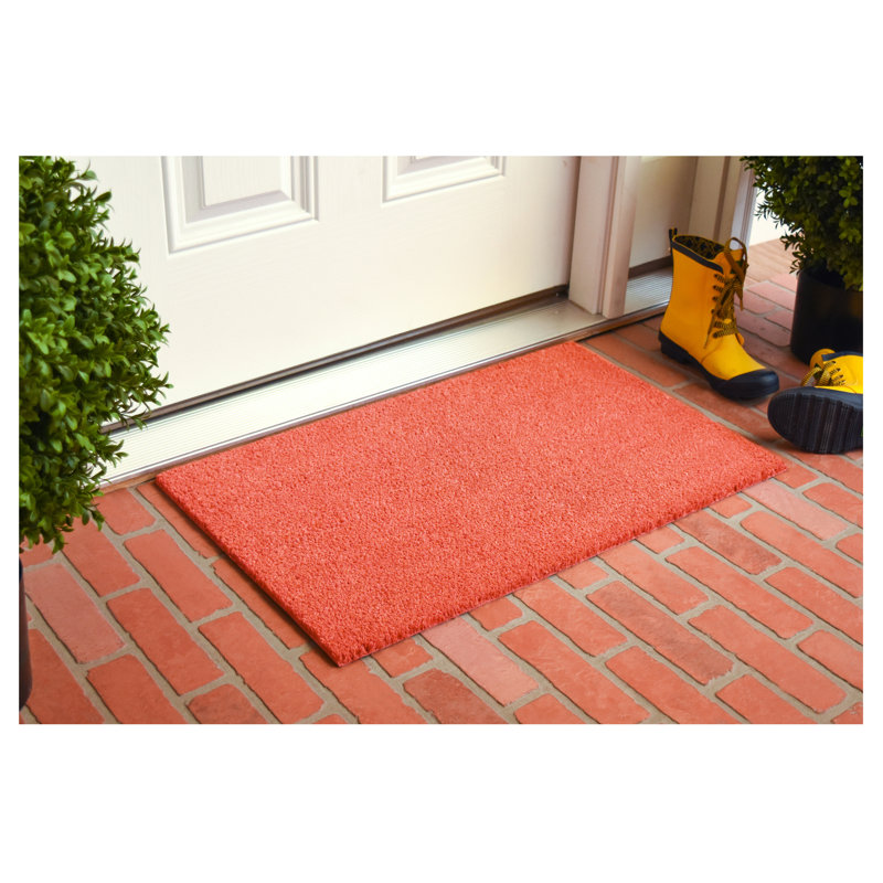 Kasper Non-Slip Outdoor Doormat, 24" W x 36" L, Pink