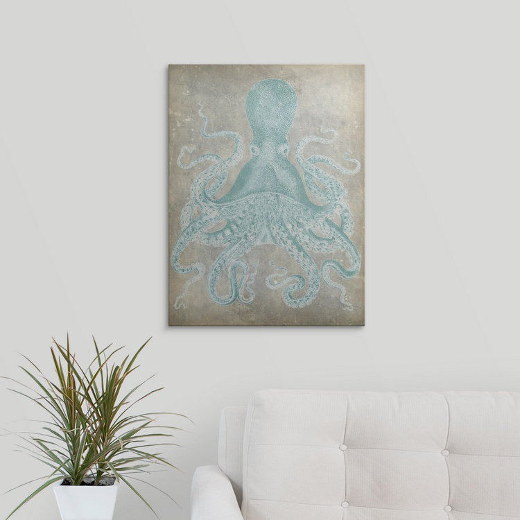 «Spa Octopus I» par Jennifer Goldberger, impression, H 24 po x l 18 po x P 1,5 po, Toile
