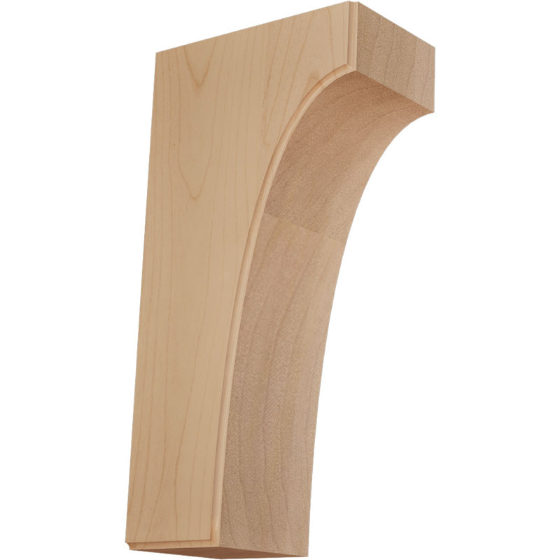 3 1/2"W x 6"D x 12"H Clarksville Bracket, Alder (2-Pack), Alder, 3.5" W x 6" D x 12" H
