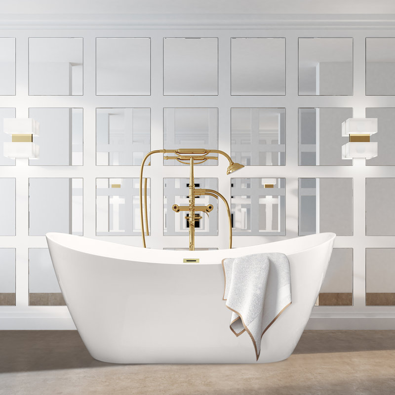 Vansza 67'' x 31.5'' Soaking Acrylic Bathtub