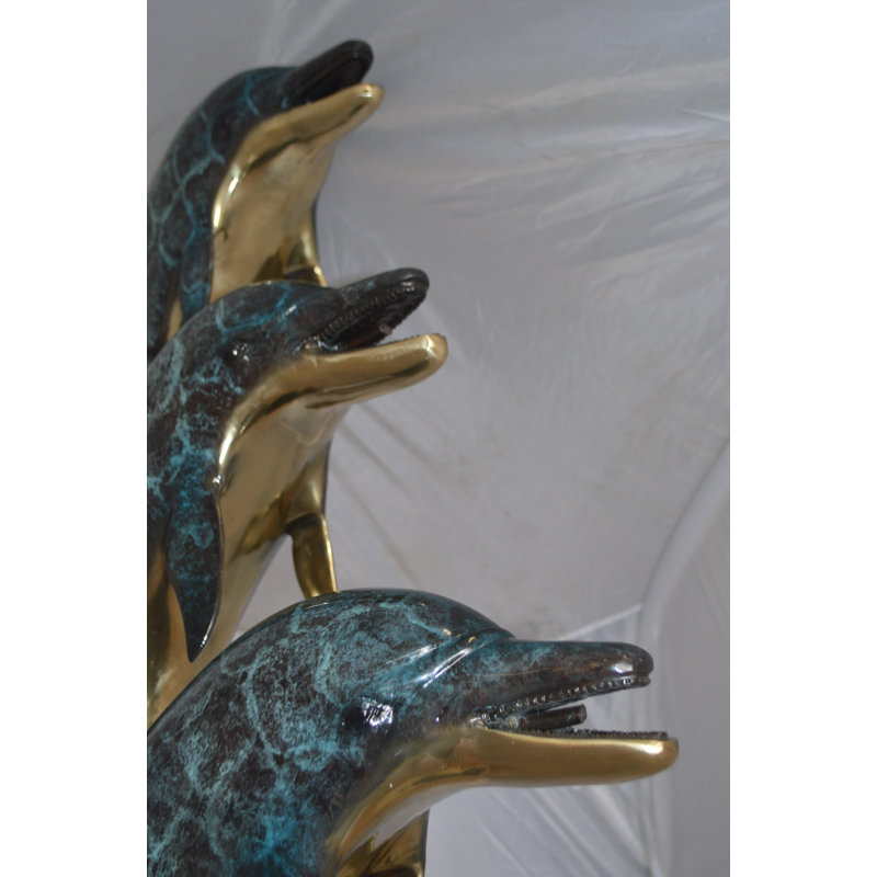 Statue de fontaine en bronze Three Dauphins