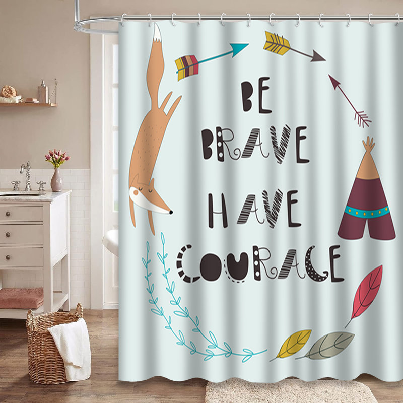 Mignon rideau de douche avec 12 crochets, 72" L x 84" W