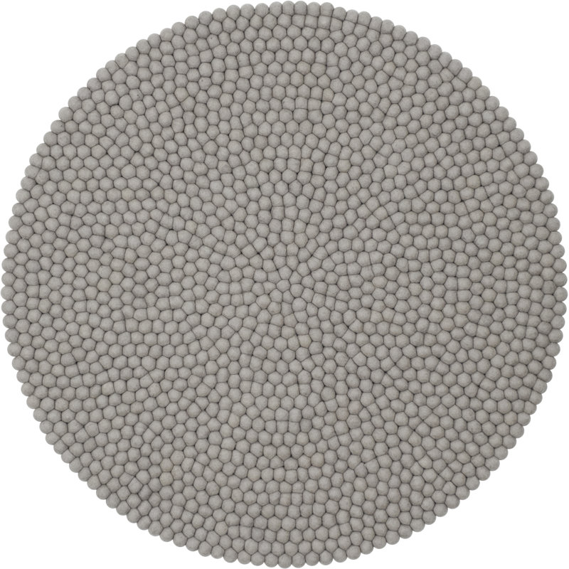 Round Solid Colour Wool Hand Woven Area Rug, Round 70cm