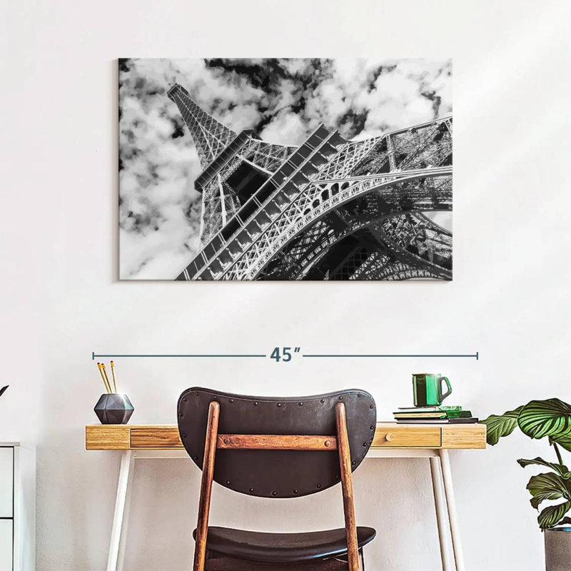 Eiffel Tower Cloudscape Canvas Print, 26" H x 39" W x 1.25" D