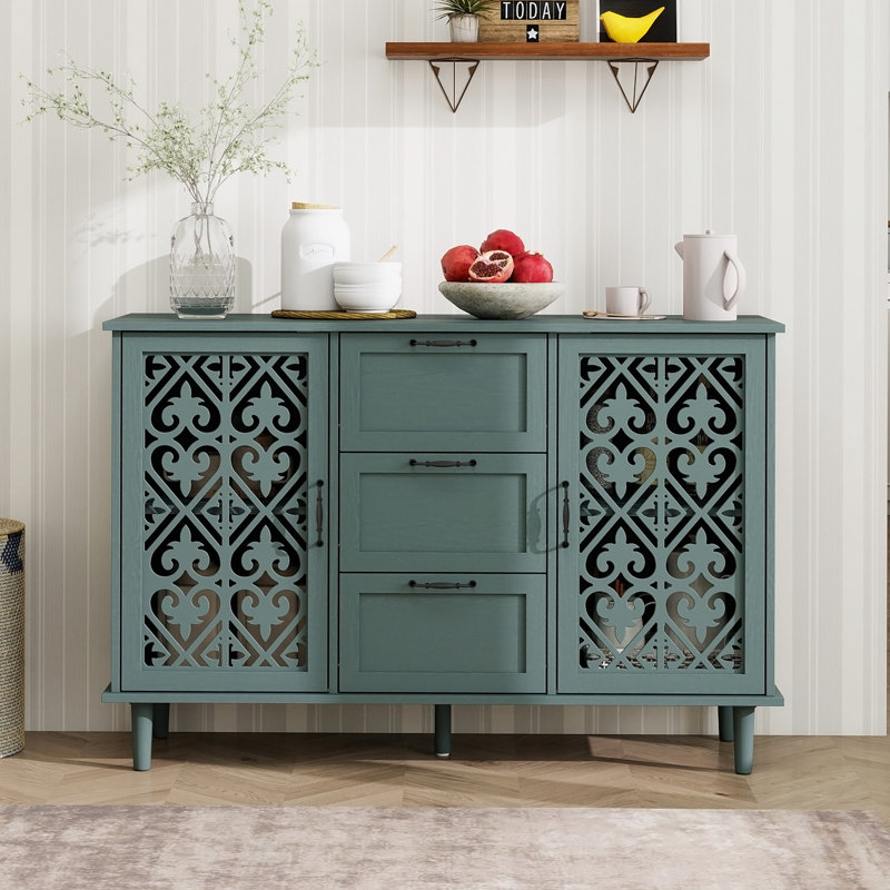 Armoire de rangement, armoire 2 portes avec 3 tiroirs