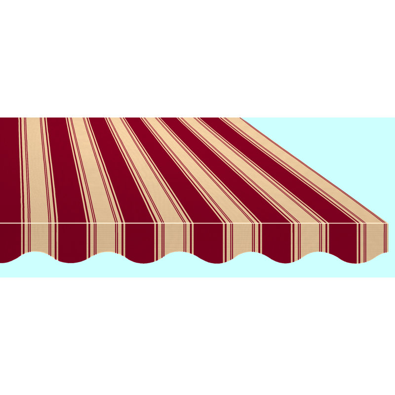 SunSetter Motorproxl Woven Acrylic Retractable Soffit Patio Awning, Left, 8" H x 240" W x 132" D, Red Brick