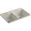 Deerfield 33" L x 22" W Double Basin Drop-In Kitchen Sink with Accessories-19195777-13237461