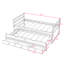 Lit simple en bois à trois tiroirs avec lit gigogne Alamea-106753250