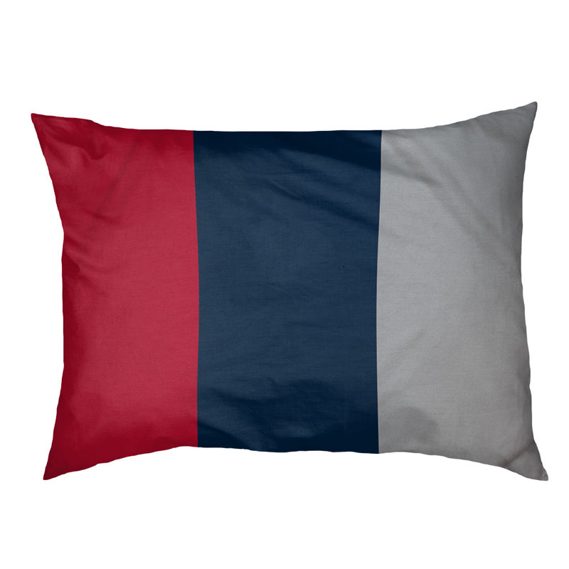 Coussin New York Bronx, Petit (l 28 po x P 18 po x H 6 po), Bleu / argent / rouge