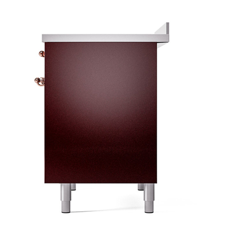 ILVE Nostalgie II Noblesse 40 in Induction Range, Burgundy/Copper