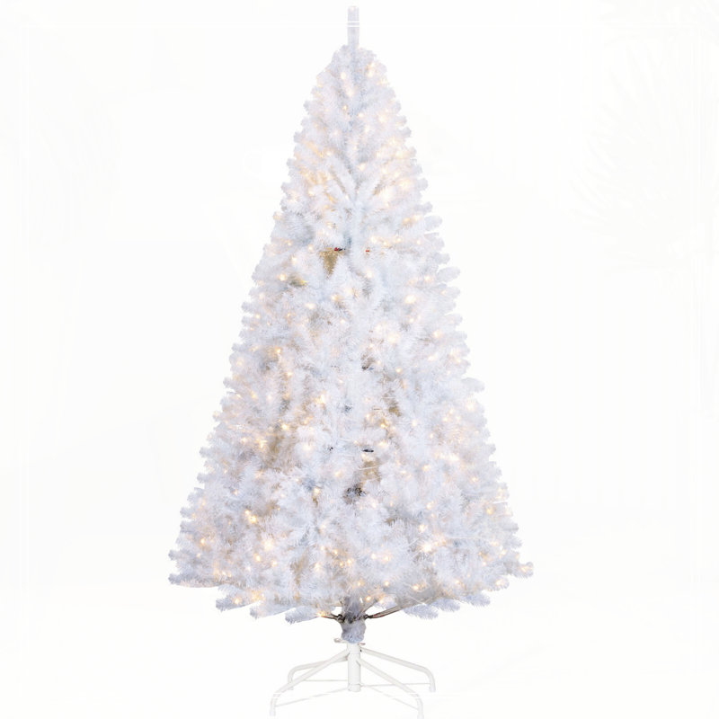 Sapin de Noël artificiel 7,5 pi, Blanc