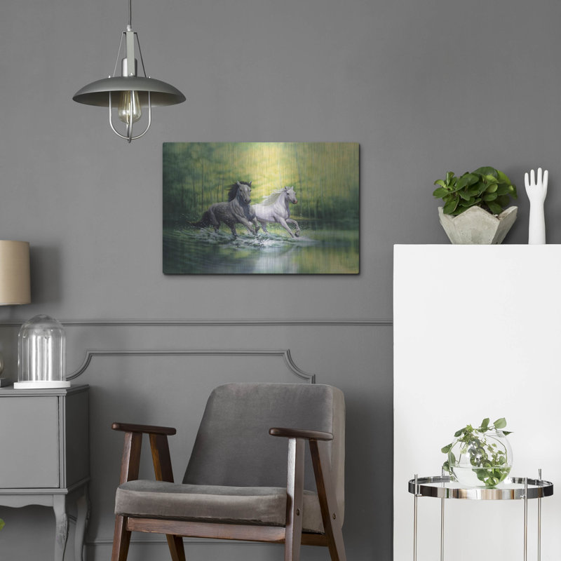 «Spring Morning» par Kirk Reinert, art mural en métal, H 12 po x l 16 po