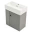 Meuble-lavabo flottant moderne de 21,6 po avec lavabo en céramique - pour les petites salles de bain, rangement à gauche-1951428179