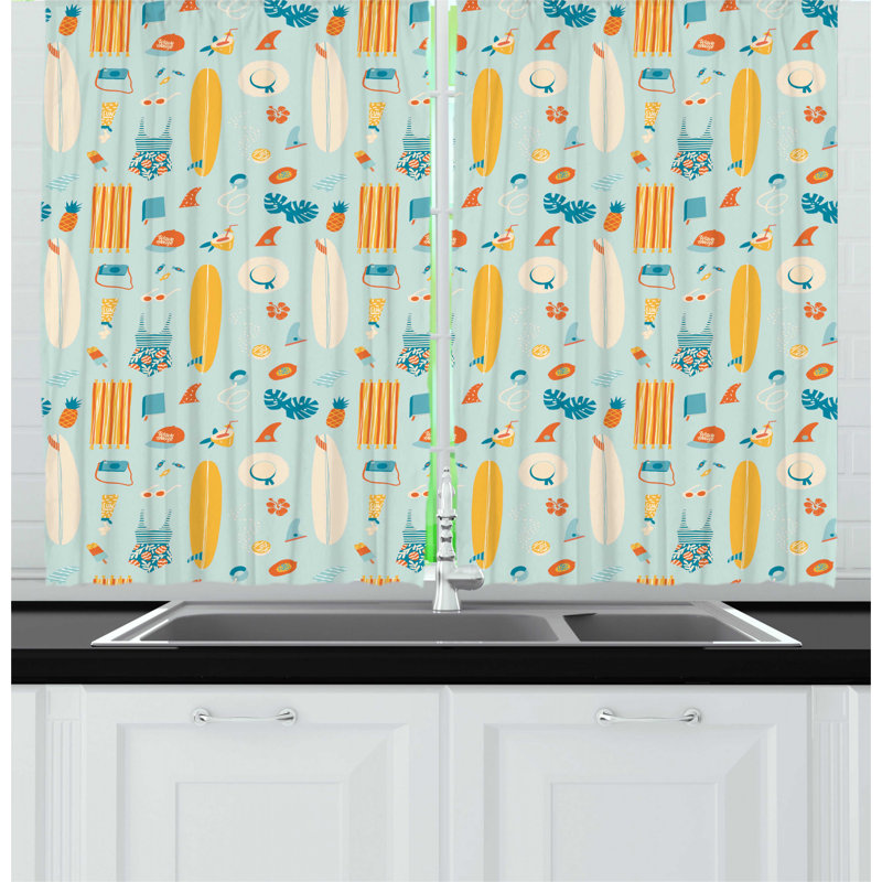 Ruffled Kitchen Curtain