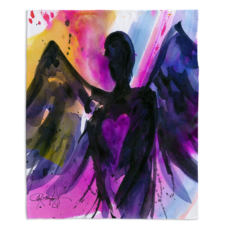 Couverture sherpae ange 25 doux, l 68 po x L 80 po