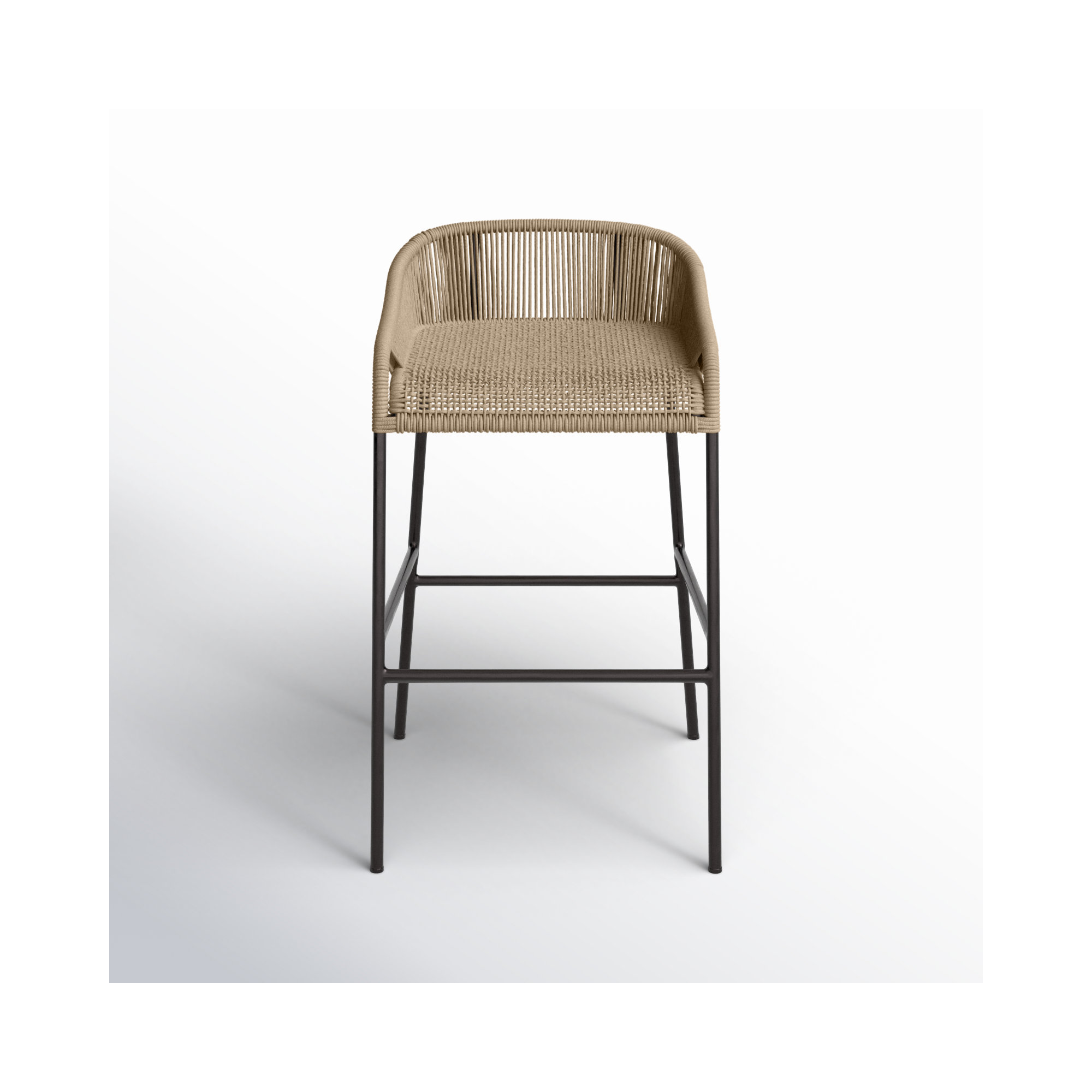 Belmont Powder Coated Aluminum Stool, 28" H, Taupe