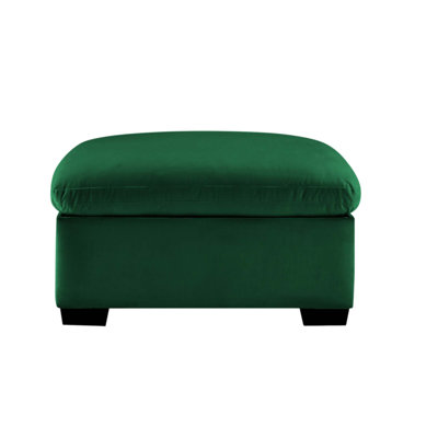 Repose-pieds en velours avec rangement Cloudies, sièges confortables au design classique et multiples fonctions pour n'importe quelle pièce