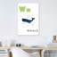 Alphabet Flash Card W - impression d'art graphique-52837298-52837299-52837307