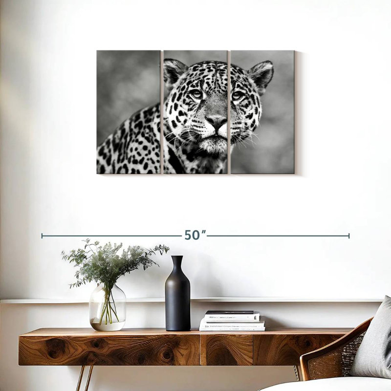 Monochromatic Jaguar, 20" H x 33" W